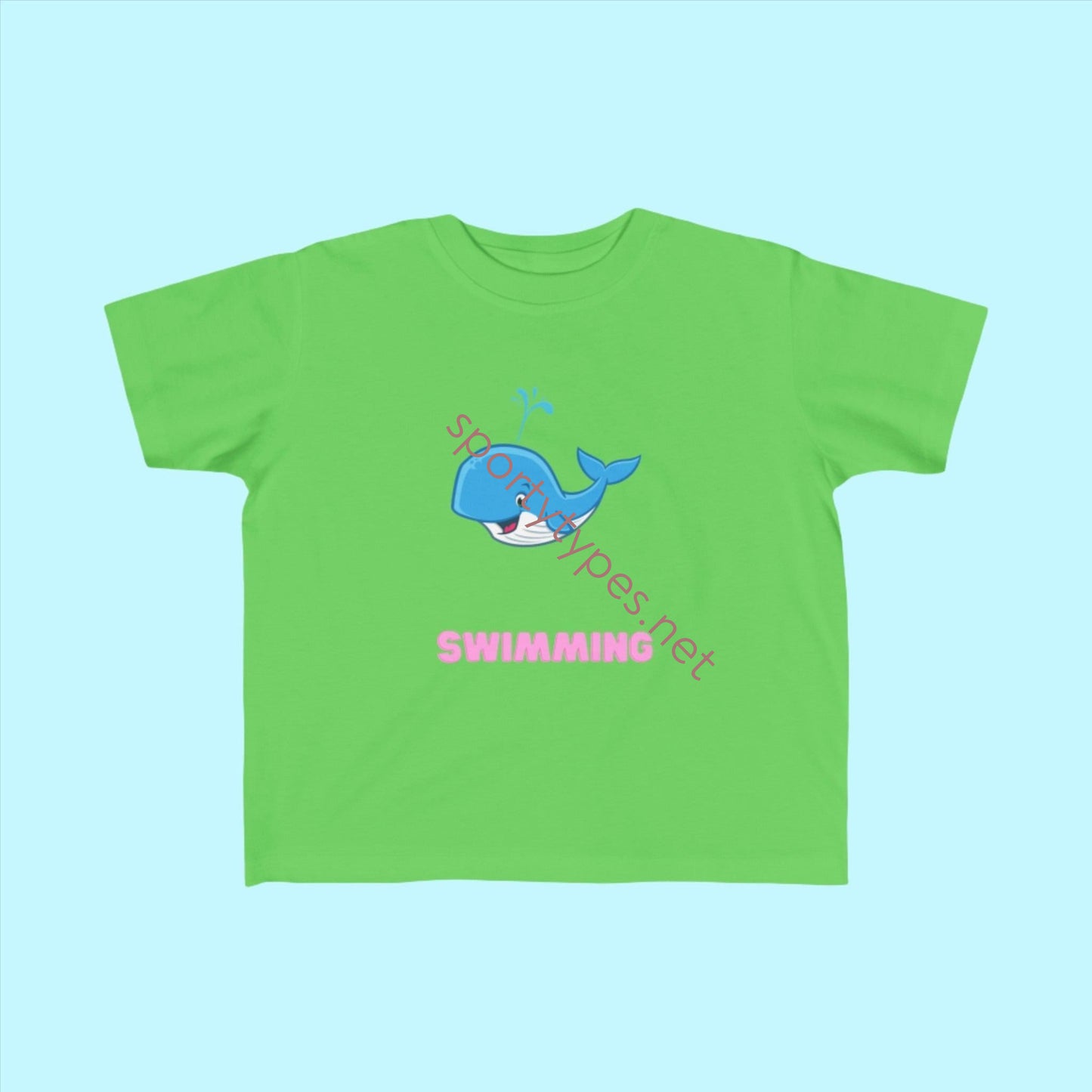 Apple Toddler Swimming Fan Jersey T-Shirt