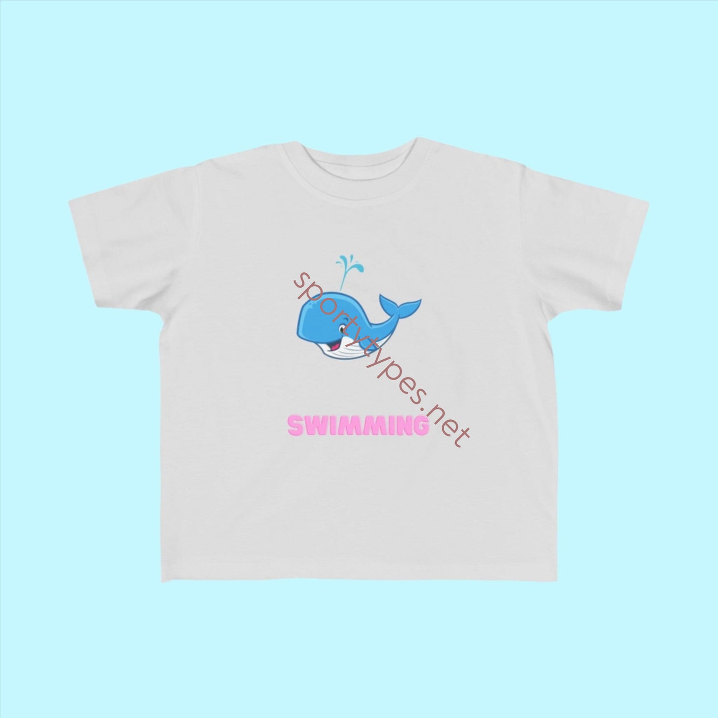 Silver Toddler Swimming Fan Jersey T-Shirt