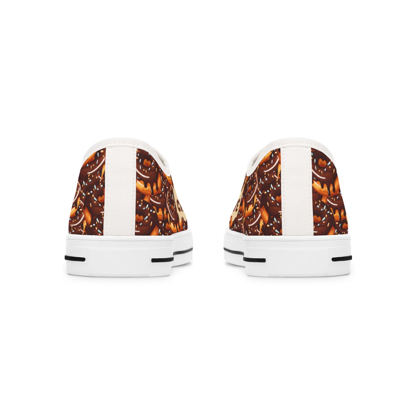 Women's Chocolate Donut Low Top Canvas Sneakers