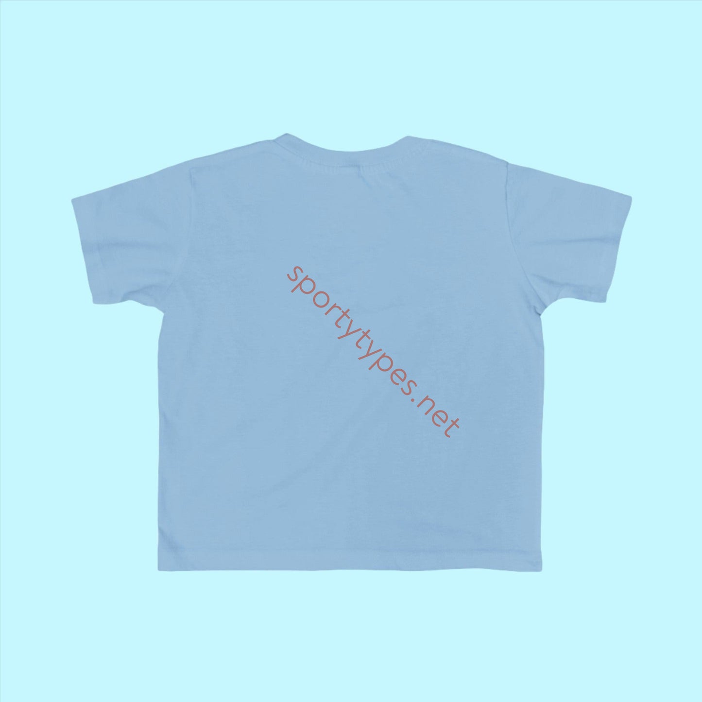 Light Blue Toddler Swimming Fan Jersey T-Shirt