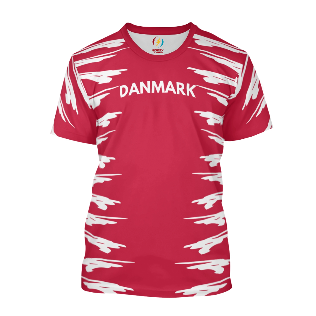Denmark Women's Football Supporter T-Shirt – Red & White Pride