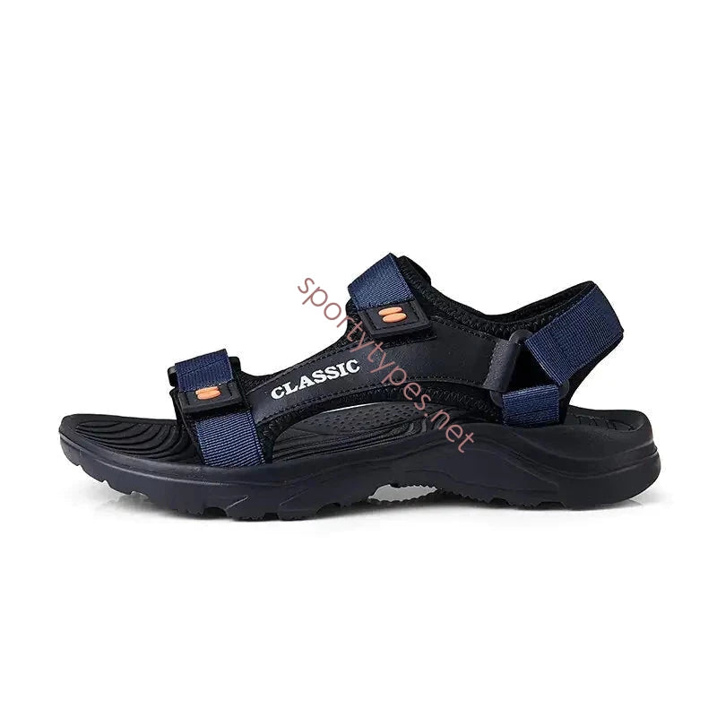Black Blue Men's Lightweight Athletic Sandals