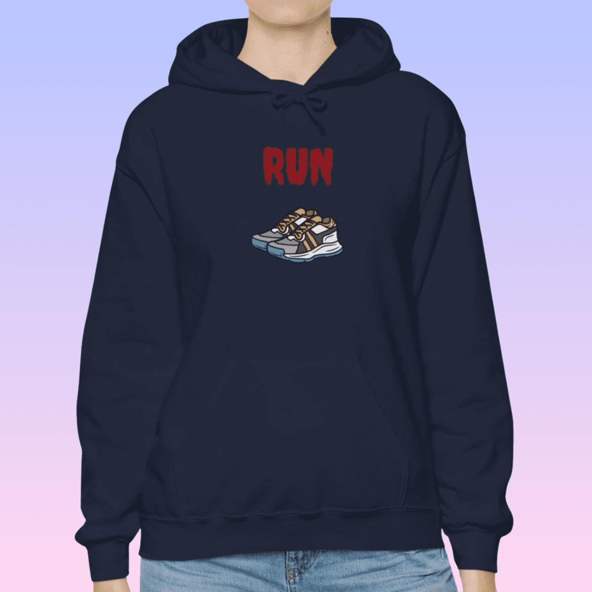 Navy Women's Running Hoodie