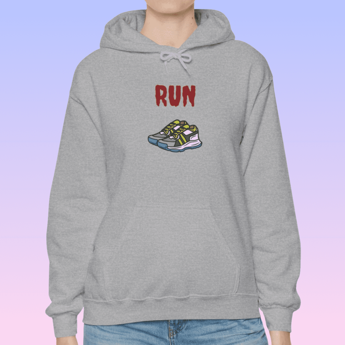 Sport Grey Women's Running Hoodie