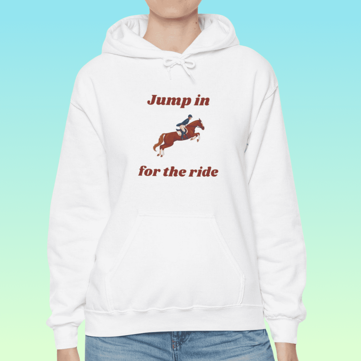 White Women's Showjumping Hoodie