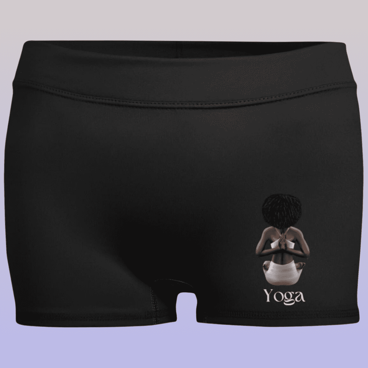Women's Black Yoga Moisture-Wicking Shorts