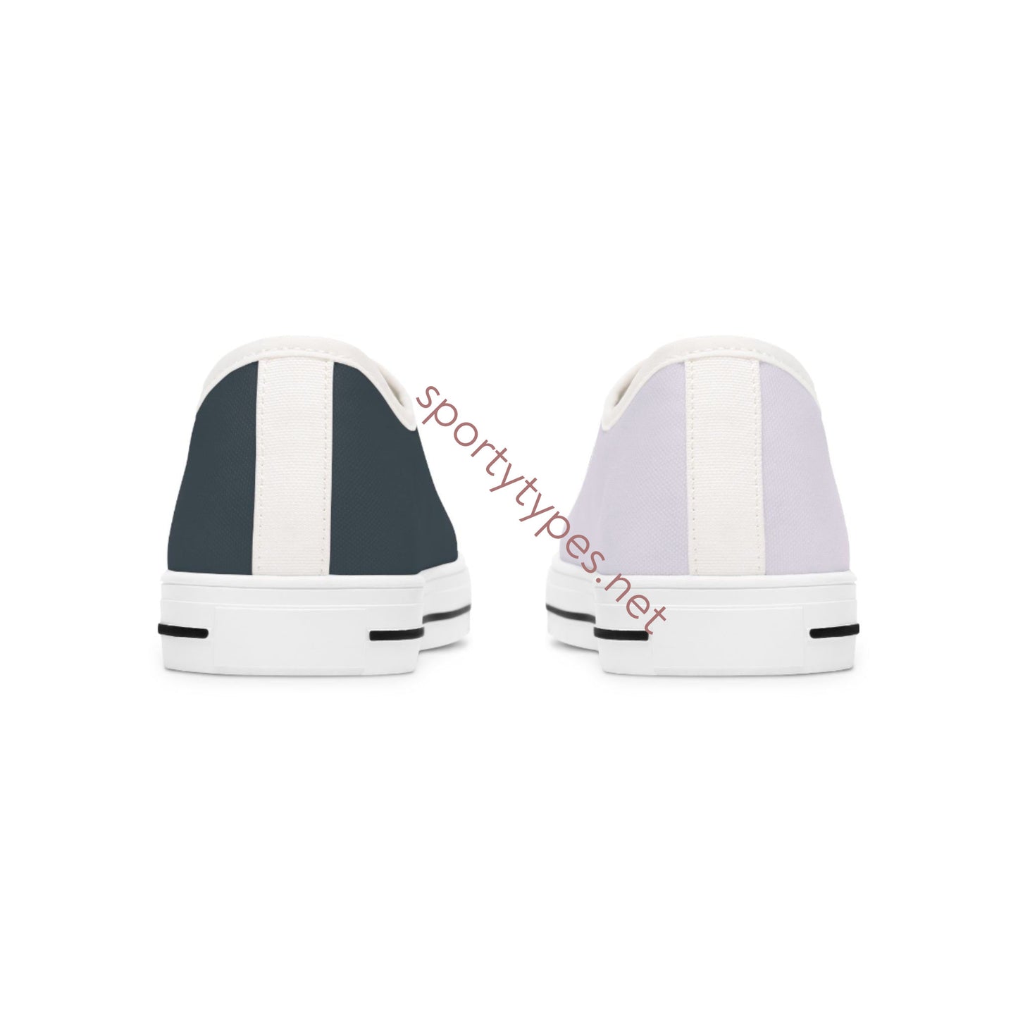 Women's Lavender & Charcoal Mismatched Low Top Sneakers