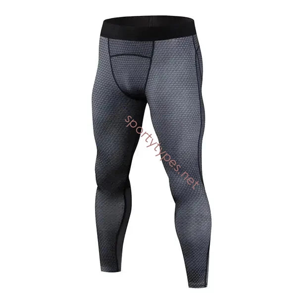 Dark Gray Men's Compression Running Tights