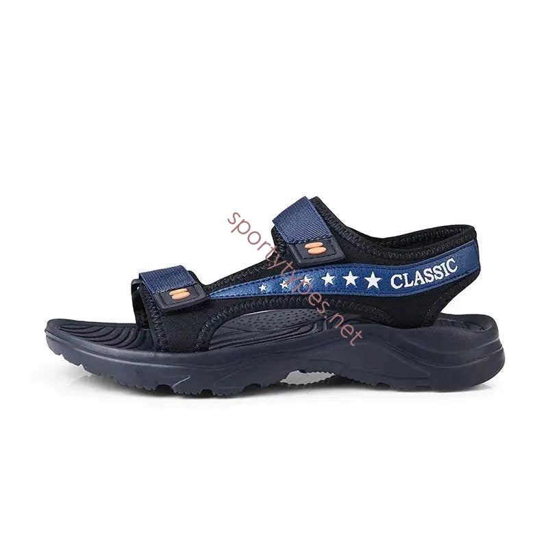 Black Blue Men's Lightweight Athletic Sandals