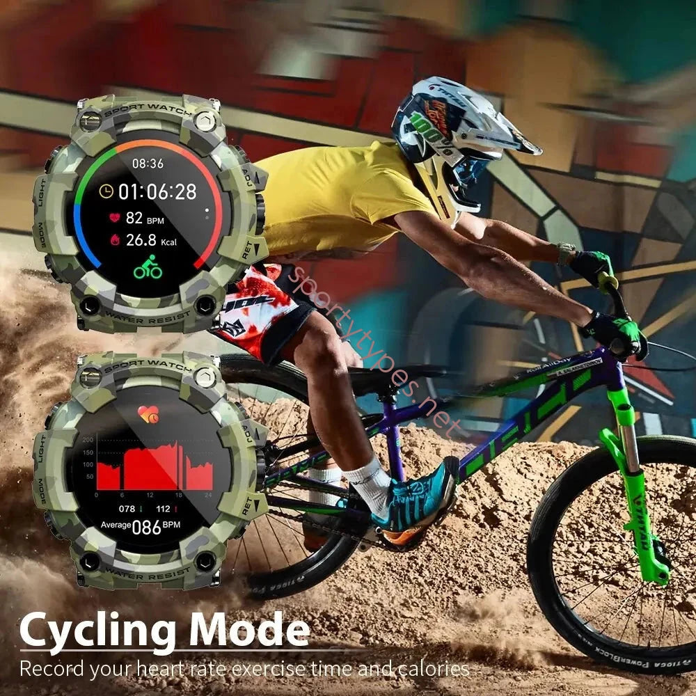 Green Fitness Tracker Smart Watch