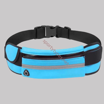 Blue Waterproof Sporty Waist Belt Bag