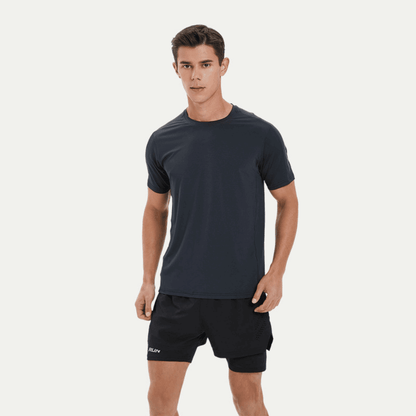 Men's Black Quick-drying Sports T-Shirt