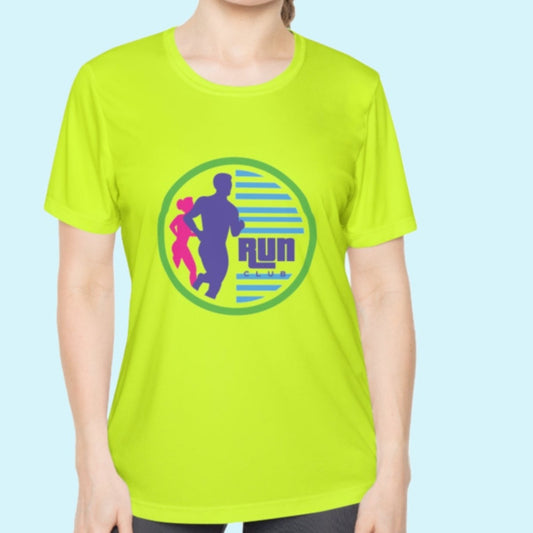 Neon Yellow Women's Run Club Moisture Wicking Tee