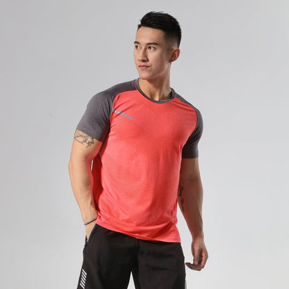 Men's Orange Quick-drying Sports T-Shirt