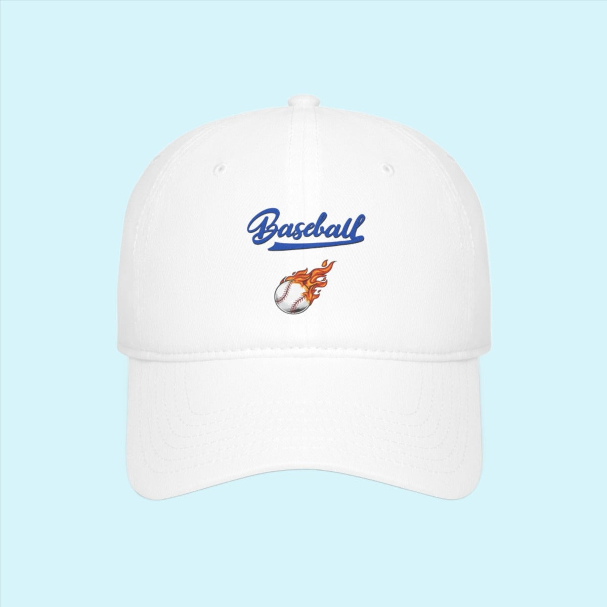 White Flamed Baseball Cap