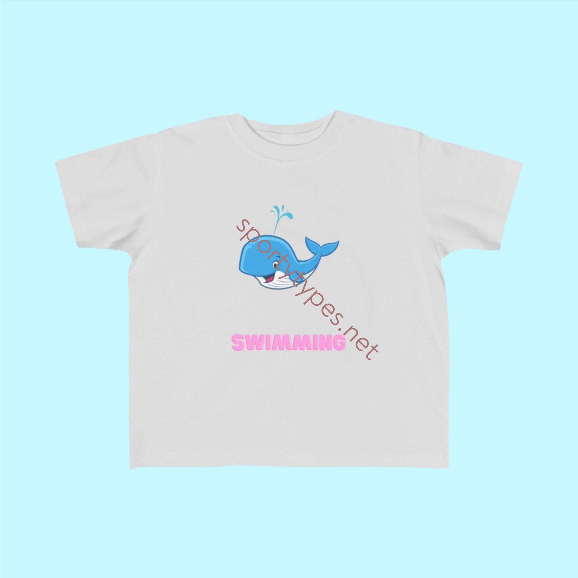 Silver Toddler Swimming Fan Jersey T-Shirt