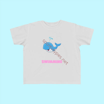 Silver Toddler Swimming Fan Jersey T-Shirt