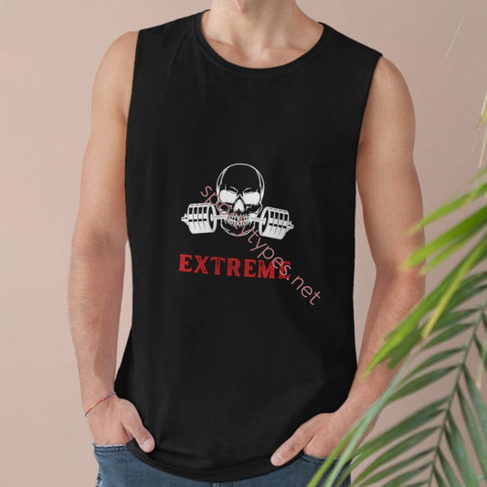 Men's Black Extreme Sleeveless Muscle Tee