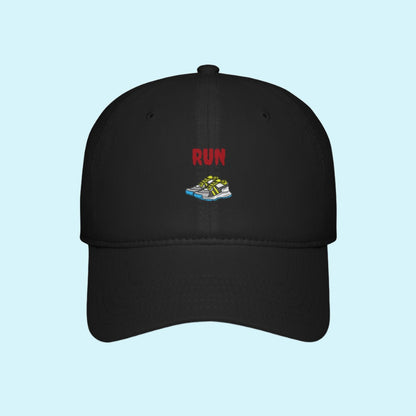 Black Running Theme Baseball Cap