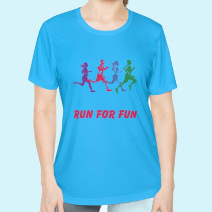Atomic Blue Women's Run For Fun Moisture Wicking Tee