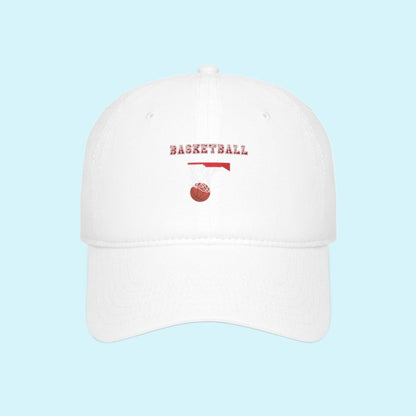 White Basketball Hoop Baseball Cap