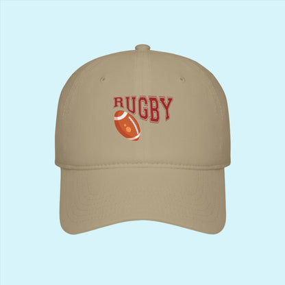 Khaki Rugby Theme Baseball Cap
