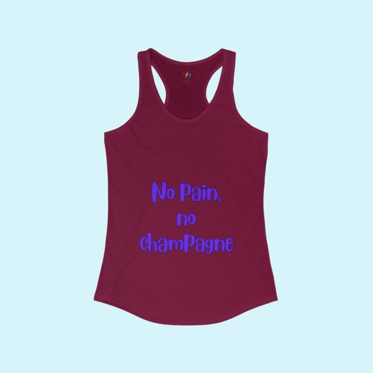 Cardinal Red Women's No Pain No Champagne Performance Racerback Tank Top