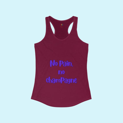 Cardinal Red Women's No Pain No Champagne Performance Racerback Tank Top