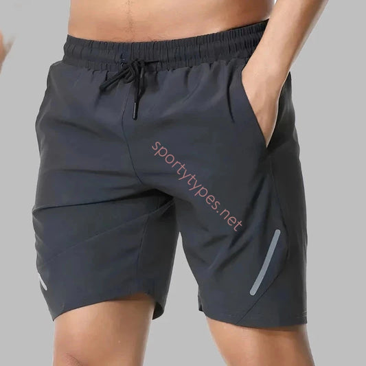 Gray Men's Running Workout Shorts