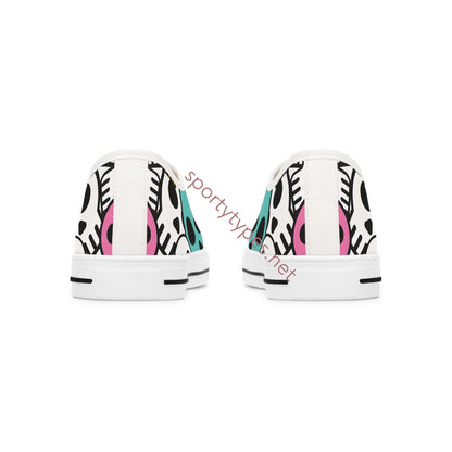 Women's Skull Print Low Top Canvas Sneakers