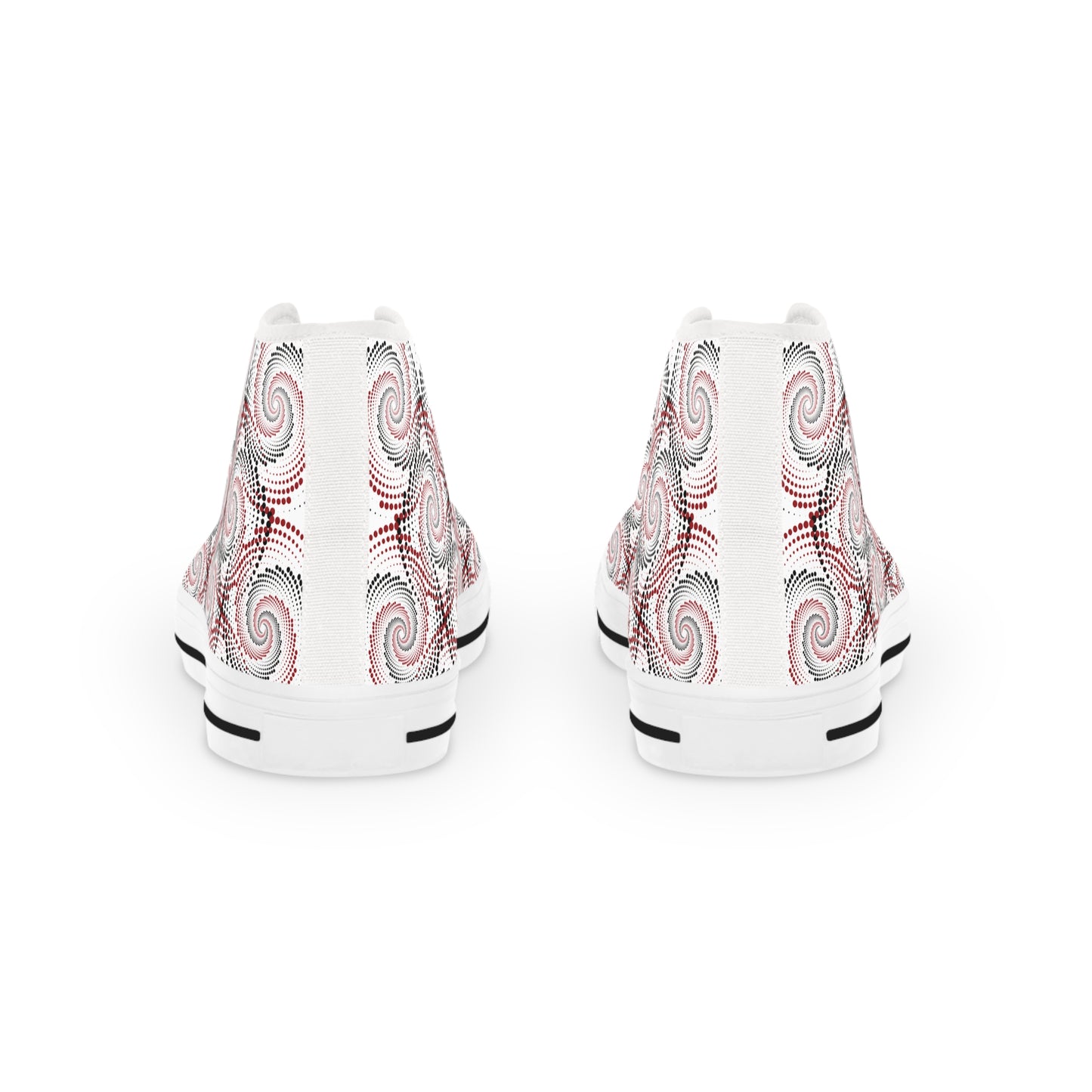 Men's High Top Canvas Sneakers - Dynamic Dot Circles