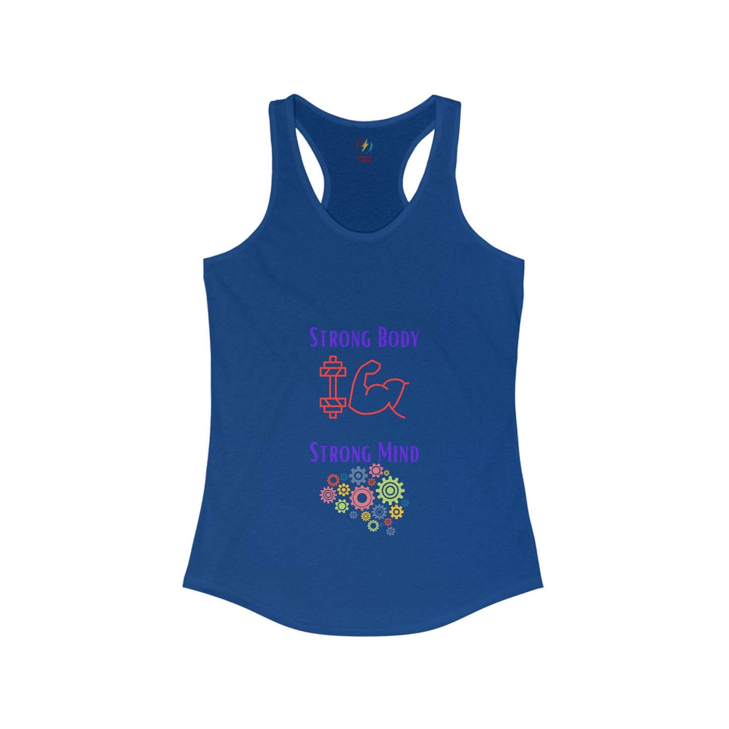 Women's Strong Body Strong Mind Performance Racerback Tank Top