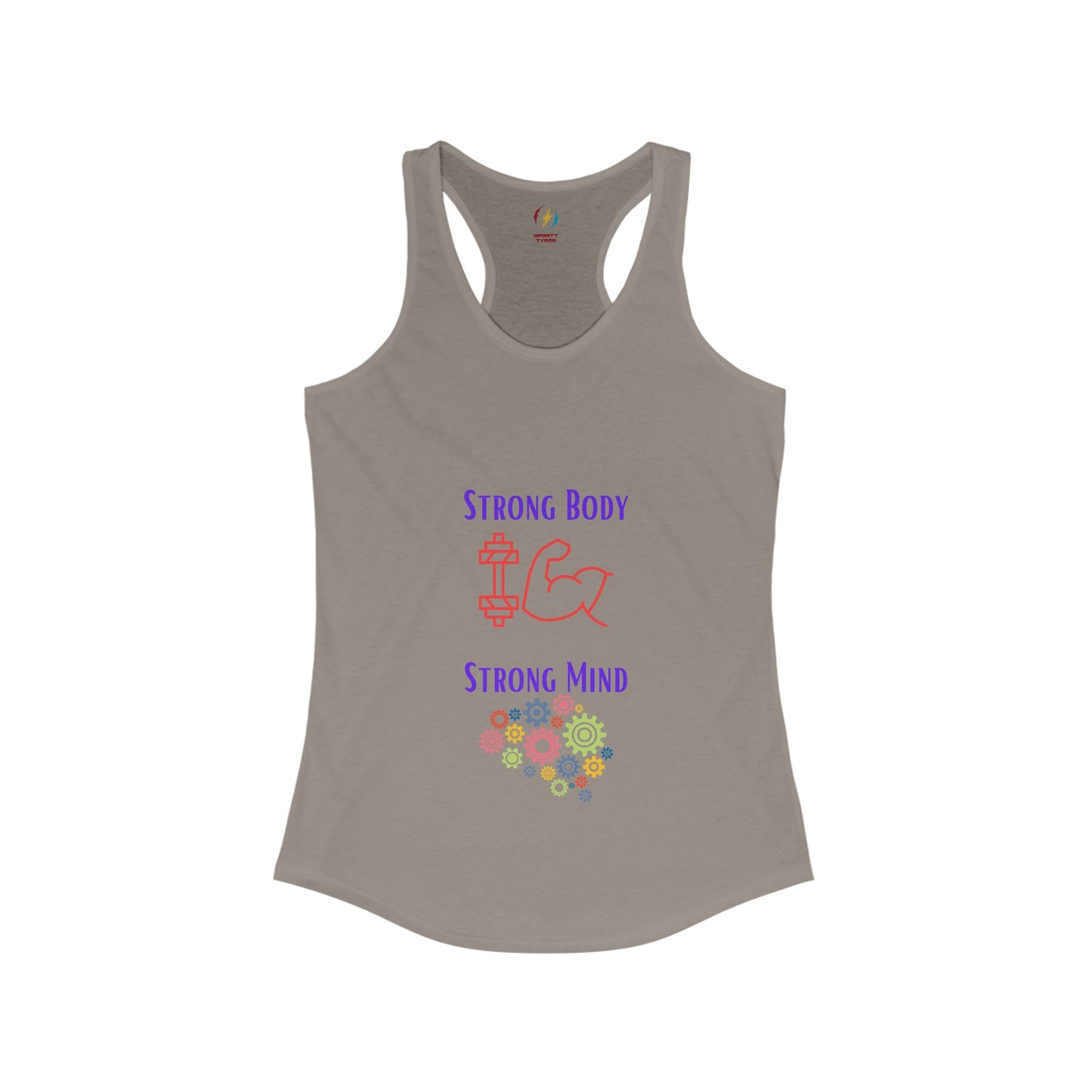 Women's Strong Body Strong Mind Performance Racerback Tank Top