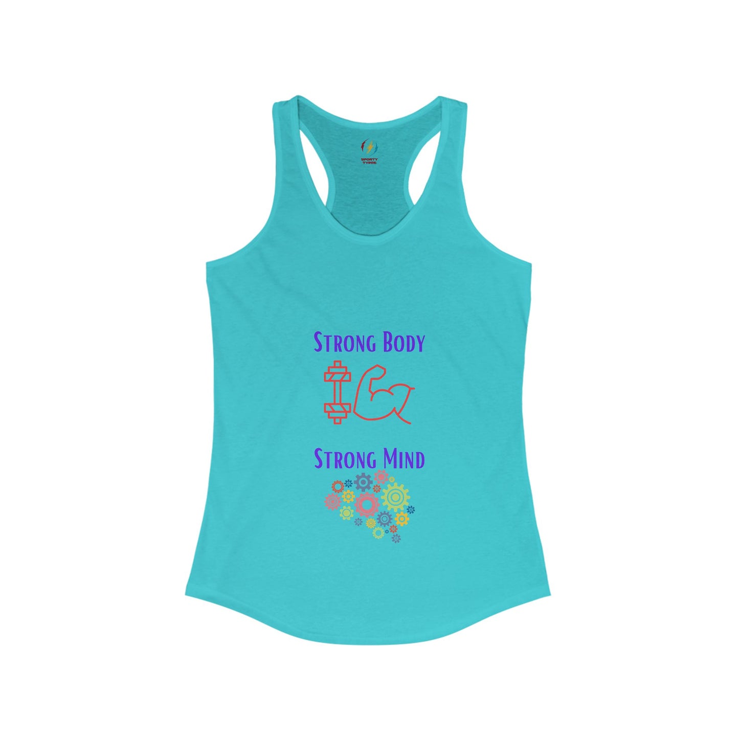 Women's Strong Body Strong Mind Performance Racerback Tank Top