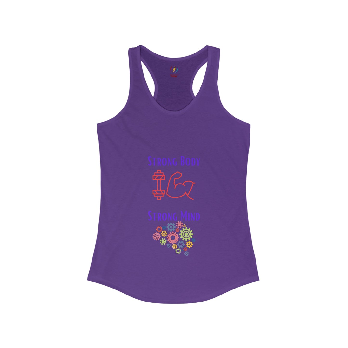 Women's Strong Body Strong Mind Performance Racerback Tank Top