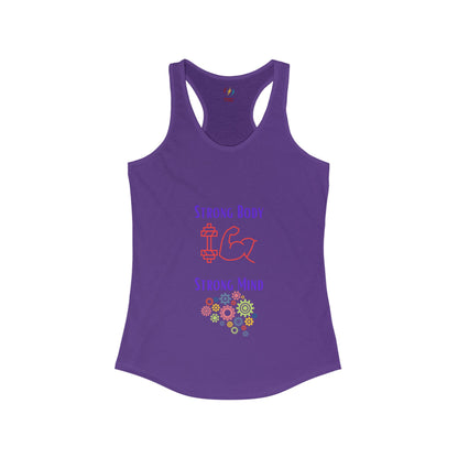 Women's Strong Body Strong Mind Performance Racerback Tank Top
