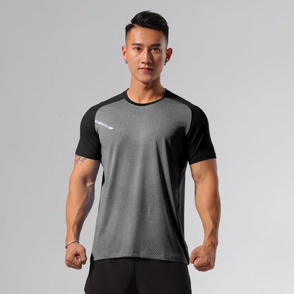 Men's Gray Quick-drying Sports T-Shirt
