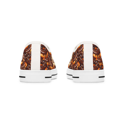 Women's Chocolate Donut Low Top Canvas Sneakers