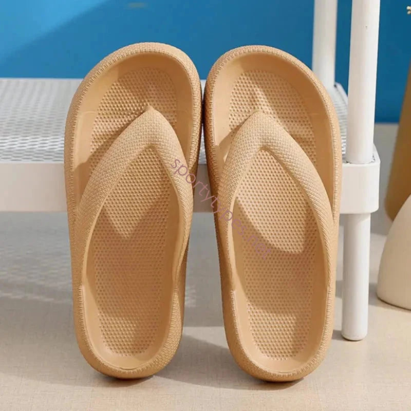Beige Comfy Flip-Flops