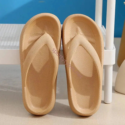 Beige Comfy Flip-Flops