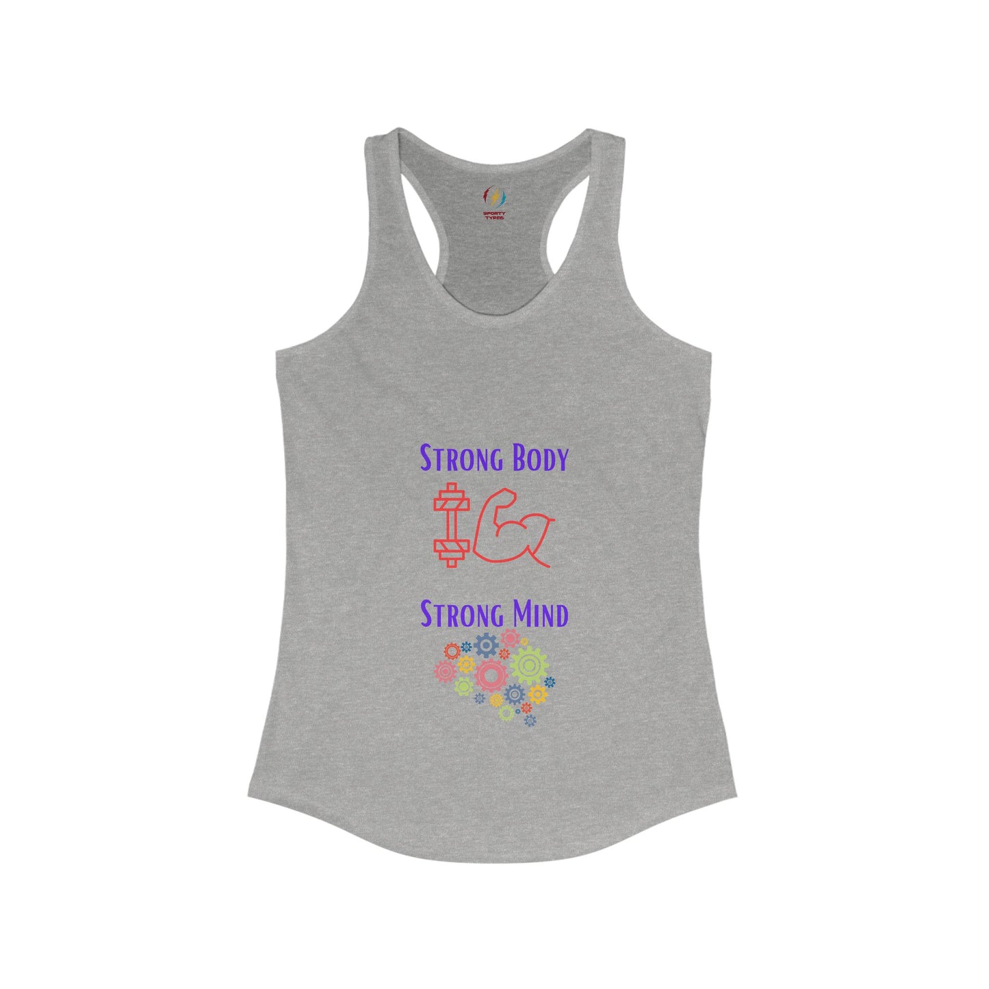 Women's Strong Body Strong Mind Performance Racerback Tank Top