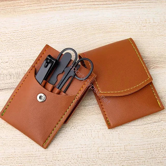 Brown Nail Clippers Tool Set