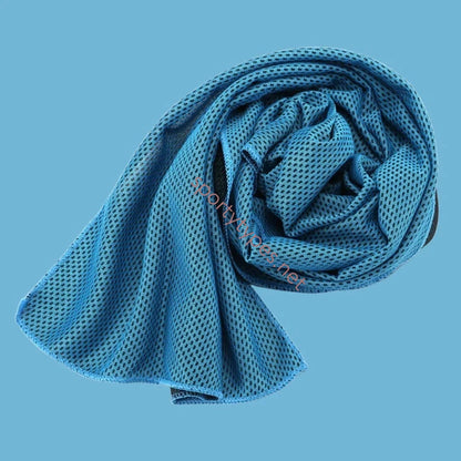 Blue Microfiber Sports Towel