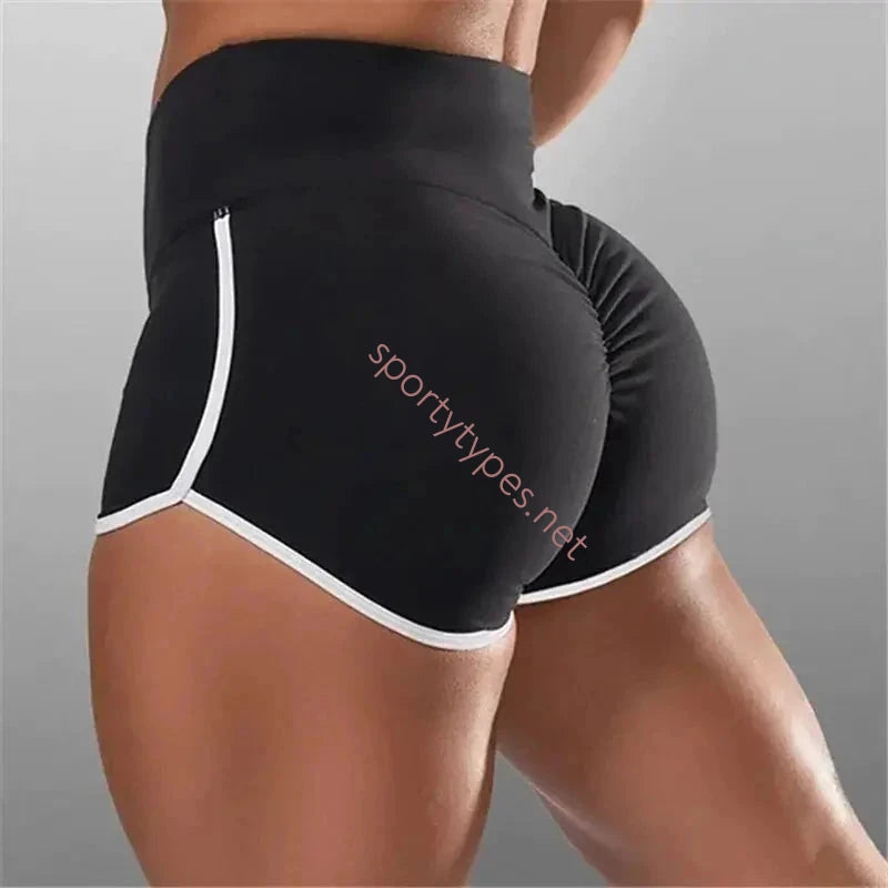 Black Women's Stretch Scrunch Shorts