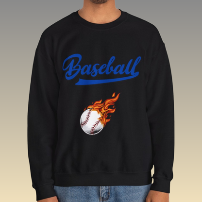 Black Men's Baseball Heavy Blend Sweatshirt