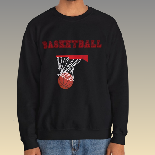 Black Men's Basketball Heavy Blend Sweatshirt
