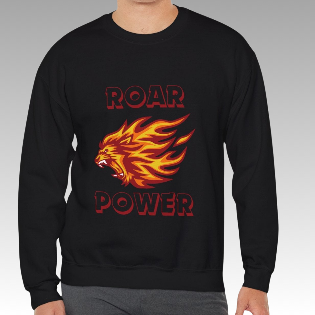 Black Men's Roar Power Heavy Blend Sweatshirt