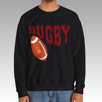 Black Men's Rugby Heavy Blend Sweatshirt