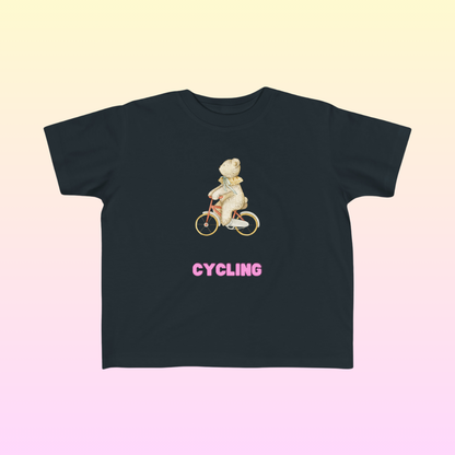 Black Toddler Cycling Fan Jersey T-Shirt