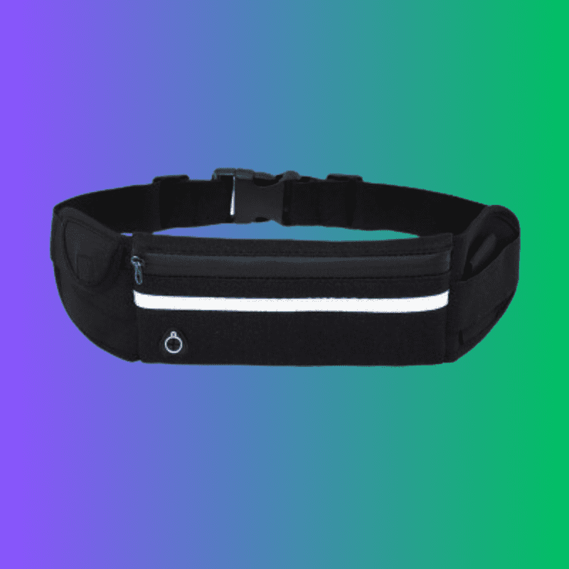 Black Waterproof Sports Waist Bag